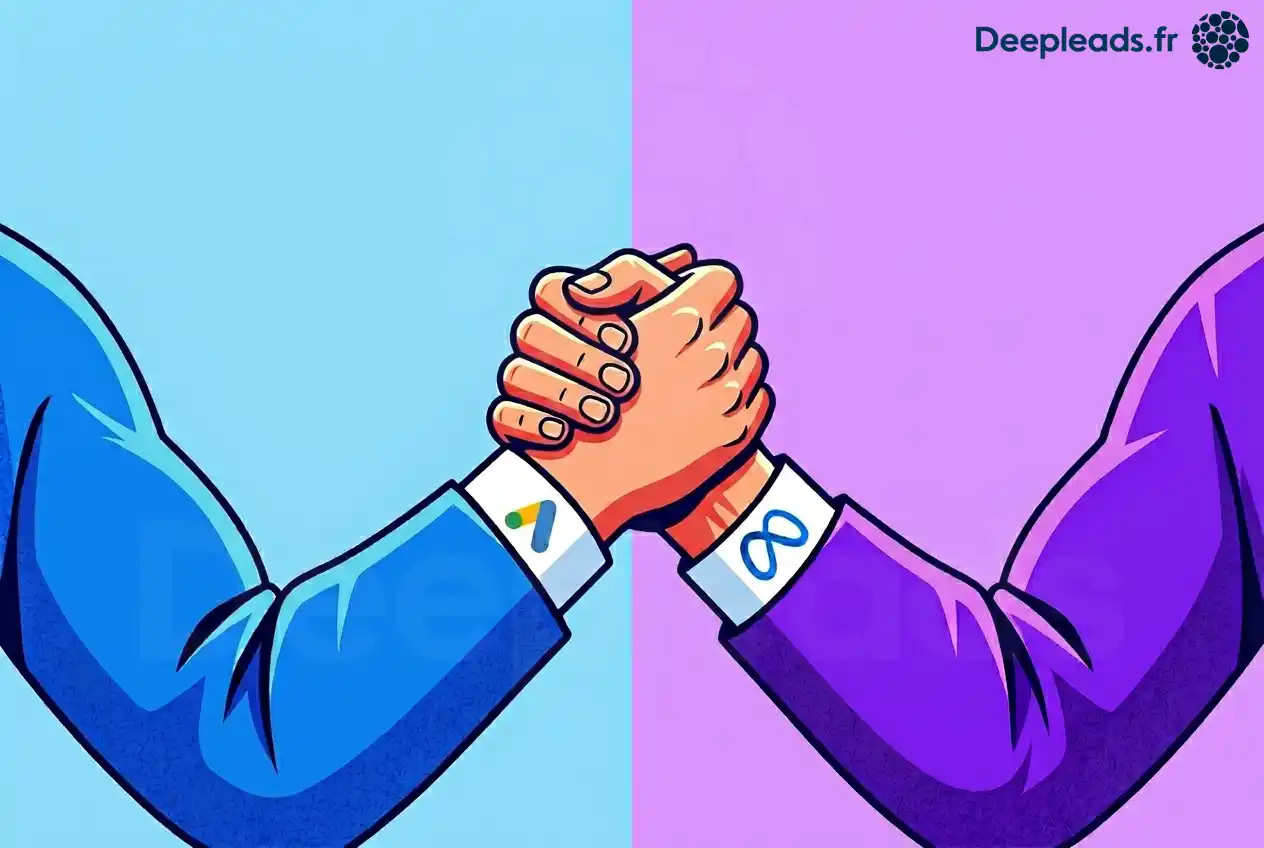Google Ads vs Meta Ads — illustration